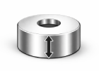 Neodymium Cylinder Magnets with Hole and a Height B of 0–5 mm