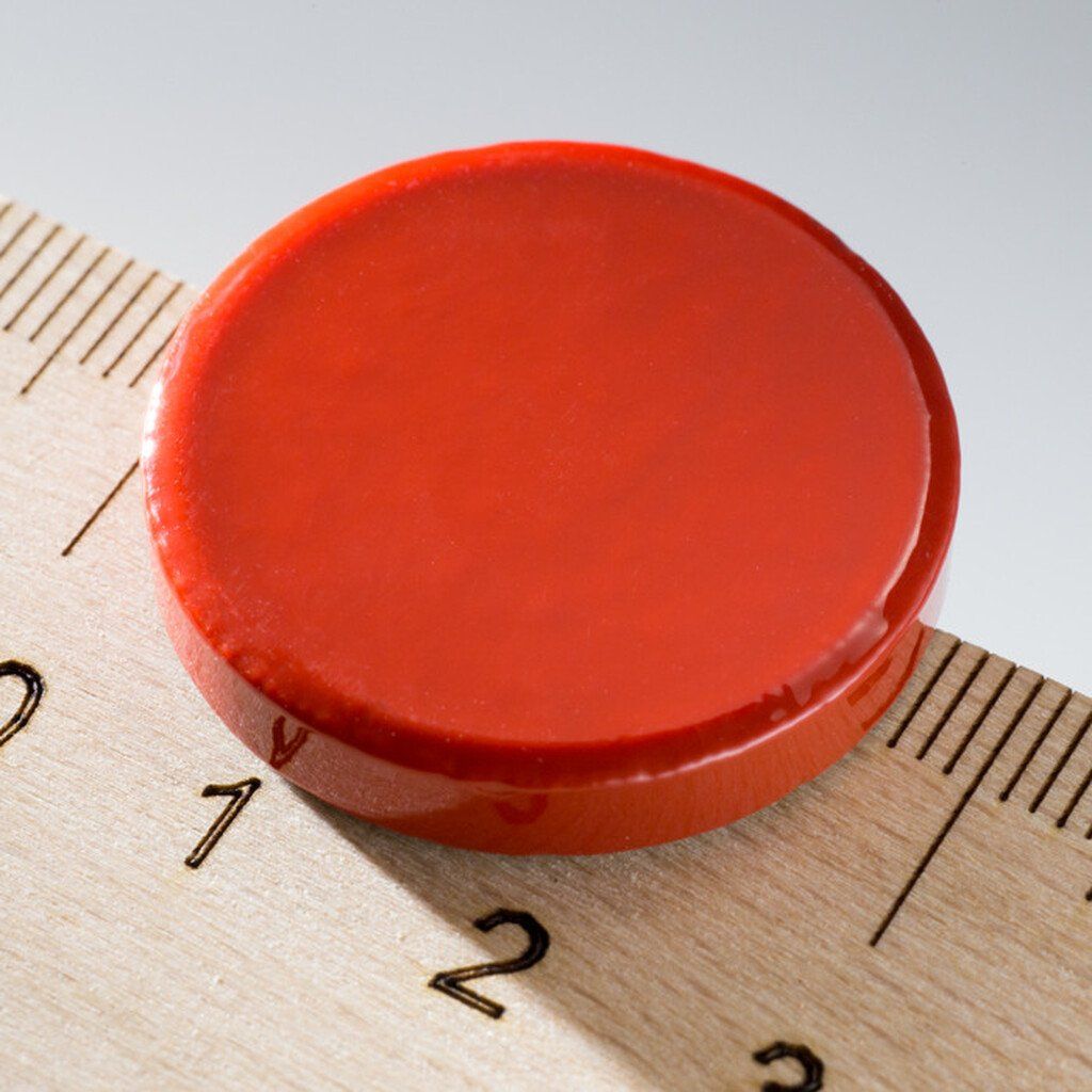 Round coloured magnet diameter 26x5 mm for boards and refrigerators