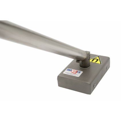 Long magnetic handling rod with an articulated joint for electroplating and paint shops
