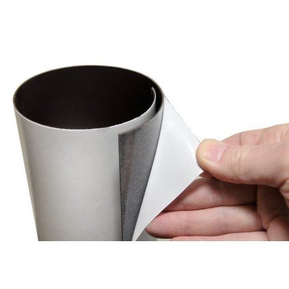Black self-adhesive magnetic foil, 1 mm thick and 62 cm wide