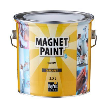2.5-litre magnetic paint for creating a magnetic noticeboard