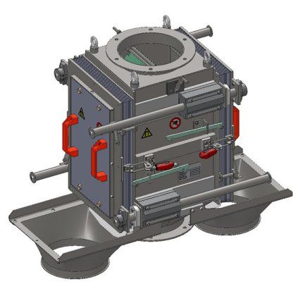 Plate magnetic separator MSP 200 F-UP with two ferrite plates