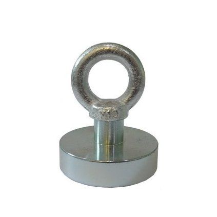Single-sided neodymium fishing magnet with a diameter of 60 mm and stated force of 162 kg