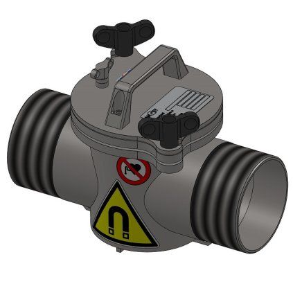MF 100 CIS flow-type magnetic separator with four magnetic tubes