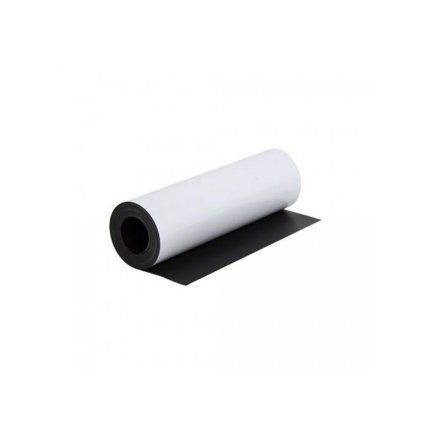 Glossy white magnetic car sheet, 0.7 mm thick and 62 cm wide