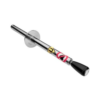 Stainless steel magnetic testing rod 28 mm in diameter with sliding core and plastic handle