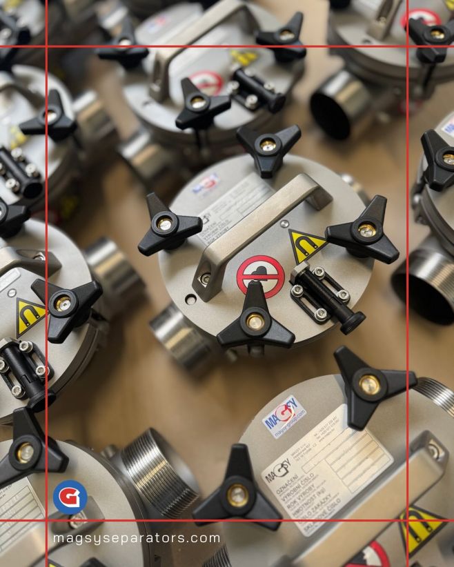 These 12 tank-type magnetic separators are currently in the final stage of production – assembly, finishing touches, and...